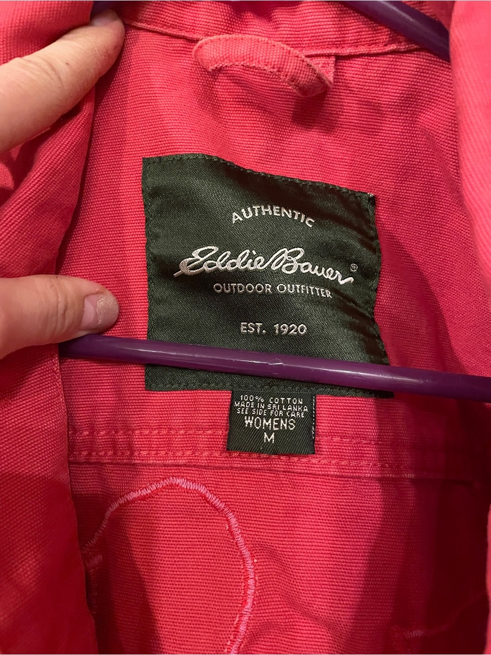 Womens Raspberry Red upcycled Eddie Bauer Jacket - Picture 3 of 7